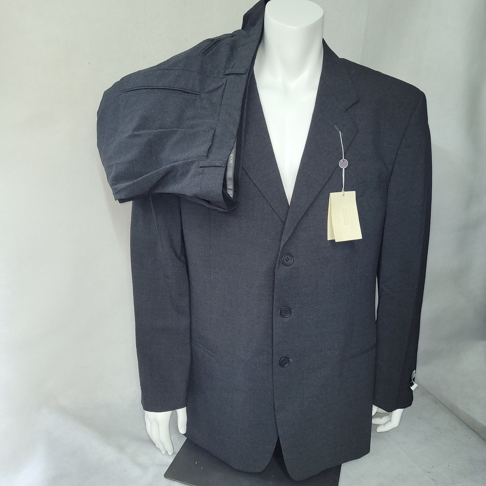 MANI Suit Men's 46R/W41 Gray Wool Union Made in USA New Line Dillard's $695